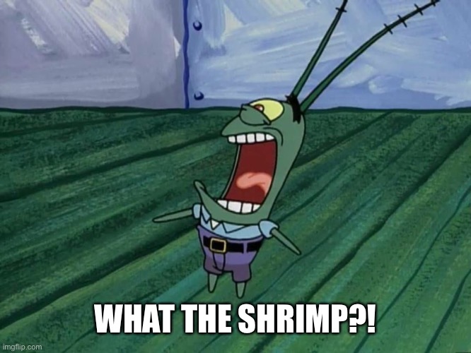 Why’s the plankton spam?! | WHAT THE SHRIMP?! | made w/ Imgflip meme maker