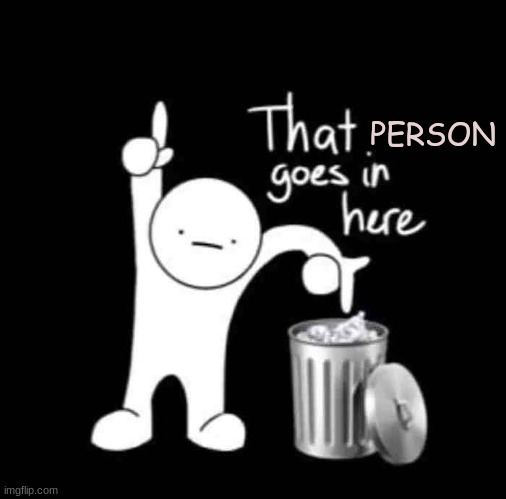 that goes in here | PERSON | image tagged in that goes in here | made w/ Imgflip meme maker