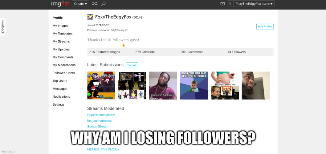 WHY AM I LOSING FOLLOWERS? | image tagged in followers | made w/ Imgflip meme maker