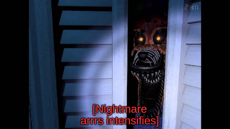Nightmare Foxy Blank Meme Template