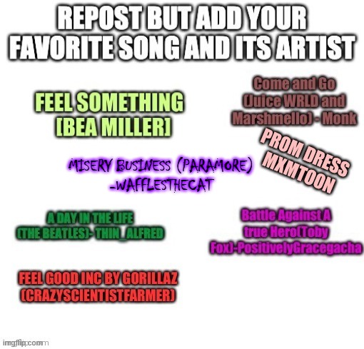 MISERY BUSINESS (PARAMORE)
-WAFFLESTHECAT | made w/ Imgflip meme maker
