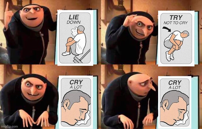 meme crossover cuz y not | image tagged in memes,gru's plan,cry a lot,crossover,why not,oh wow are you actually reading these tags | made w/ Imgflip meme maker
