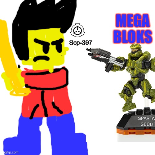 Scp 387 vs mega bloks | MEGA BLOKS; Scp-397 | made w/ Imgflip meme maker