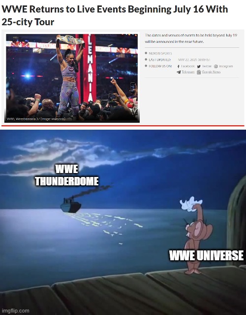 WWE THUNDERDOME; WWE UNIVERSE | image tagged in wwe | made w/ Imgflip meme maker