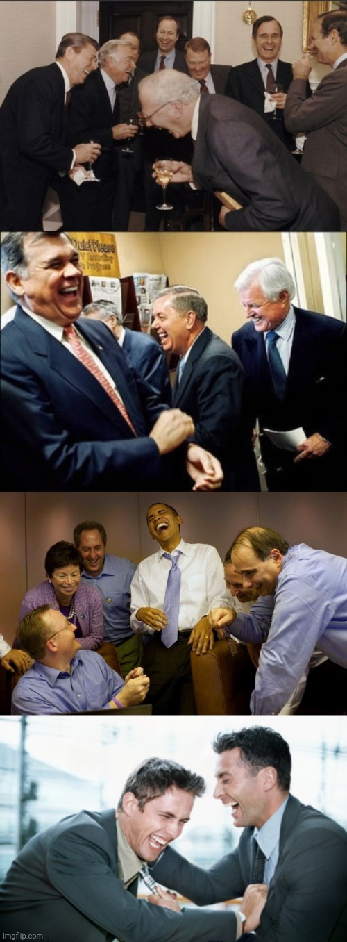 image tagged in memes,laughing men in suits,men laughing,and then i said obama,finance and then i said | made w/ Imgflip meme maker