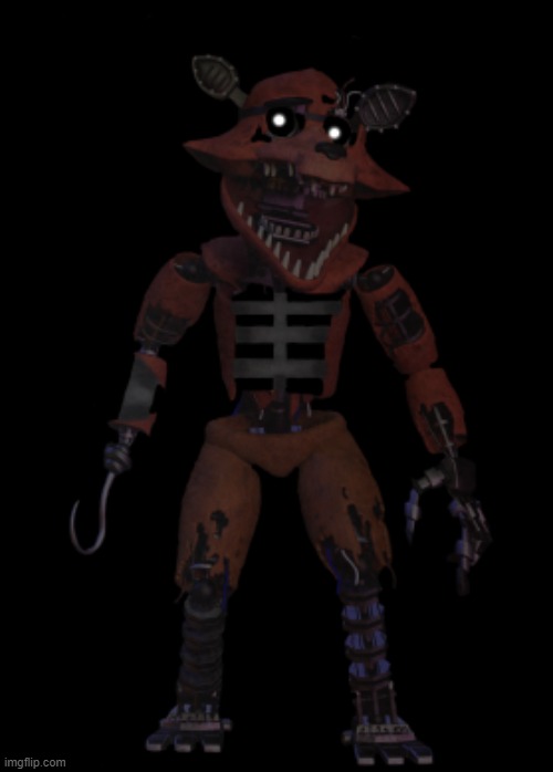 Withered Foxy remake. Art request by: Foxy_The_Pirate_Fox200 - Imgflip