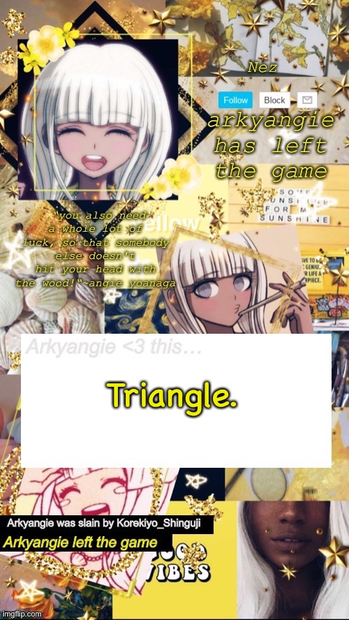 E | Triangle. | image tagged in e | made w/ Imgflip meme maker