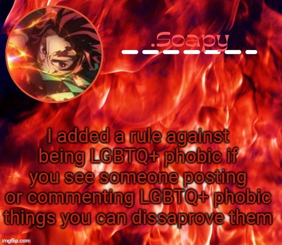 ty suga | I added a rule against being LGBTQ+ phobic if you see someone posting or commenting LGBTQ+ phobic things you can dissaprove them | image tagged in ty suga | made w/ Imgflip meme maker