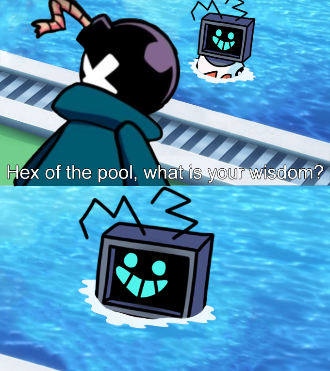 Hex of the pool Blank Meme Template