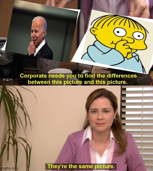 Joe Wiggum | image tagged in they are the same picture,joe biden | made w/ Imgflip meme maker