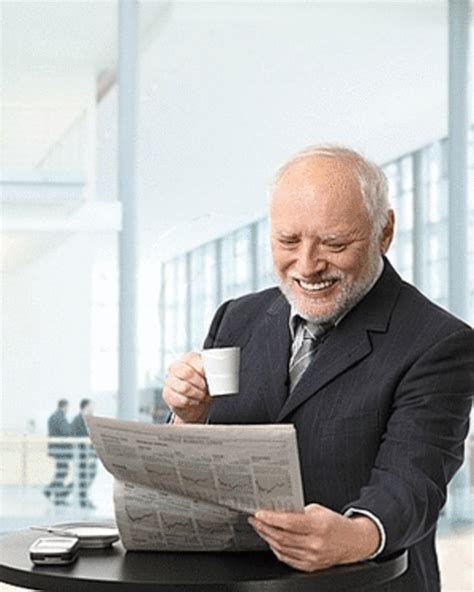 hide the pain harold with news paper Blank Meme Template