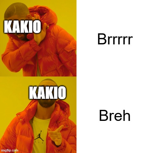 Drake Hotline Bling Meme | KAKIO; Brrrrr; KAKIO; Breh | image tagged in memes,drake hotline bling,Kakio | made w/ Imgflip meme maker