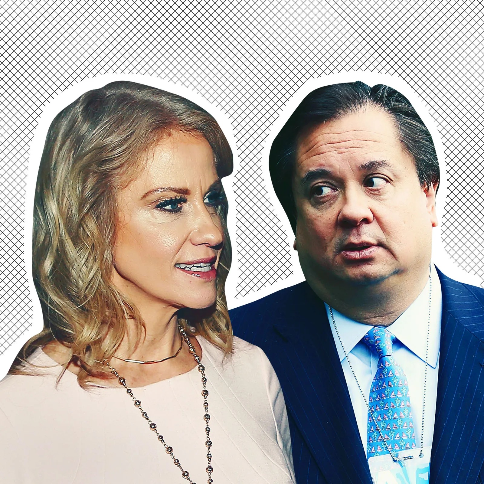 High Quality KellyAnne Conway and George Conway Blank Meme Template