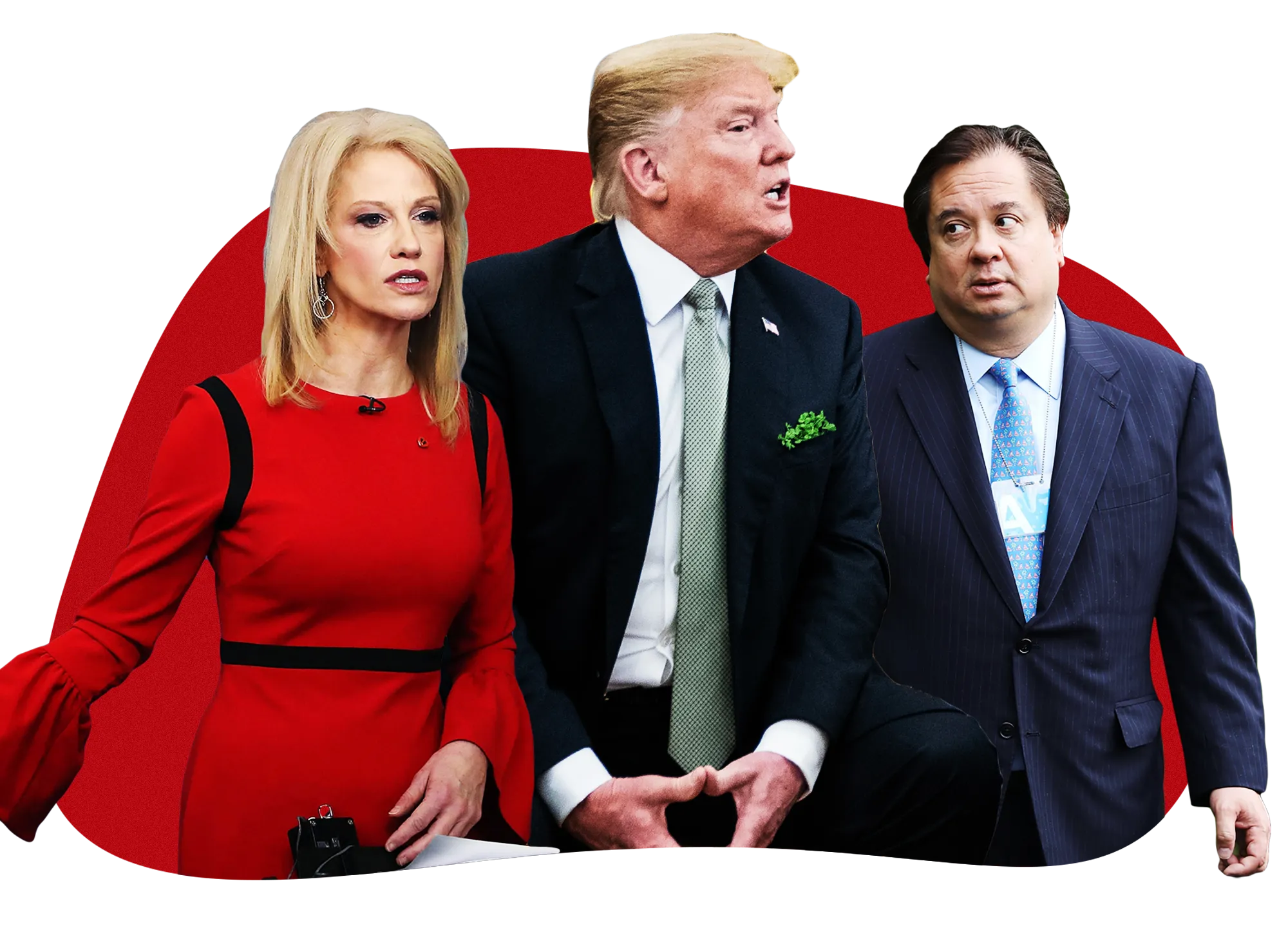 KellyAnne Conway and George Conway and Donald Trump Blank Meme Template