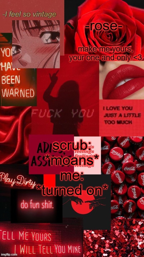 adios asshole template | scrub: *moans*
me: *turned on* | image tagged in adios asshole template | made w/ Imgflip meme maker