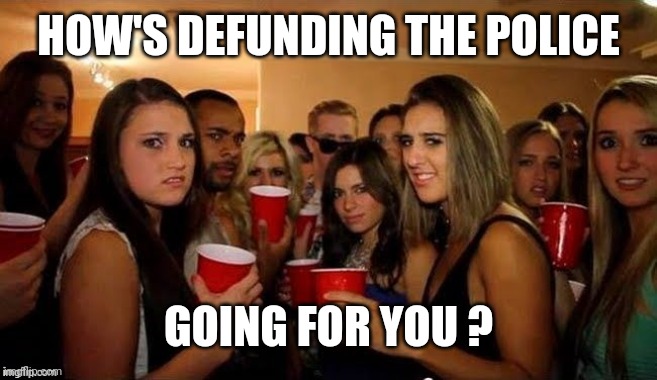 That's disgusting | HOW'S DEFUNDING THE POLICE GOING FOR YOU ? | image tagged in that's disgusting | made w/ Imgflip meme maker