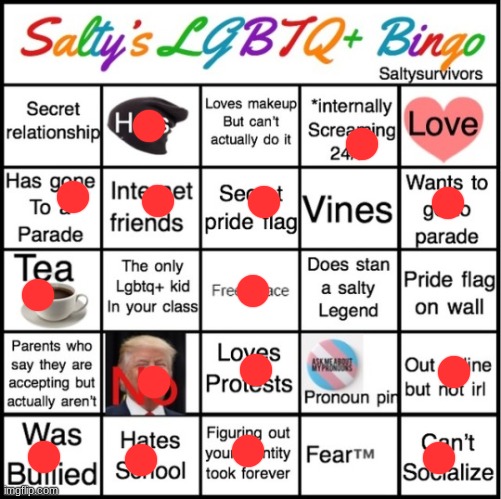 The Pride Bingo | image tagged in the pride bingo | made w/ Imgflip meme maker