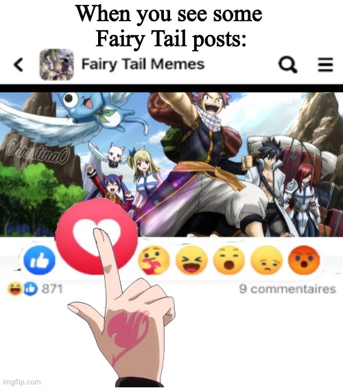 Fairy Tail Fans Online - Fairy Tail Meme | When you see some 
Fairy Tail posts: | image tagged in memes,fairy tail,fairy tail meme,anime,anime meme,fans | made w/ Imgflip meme maker