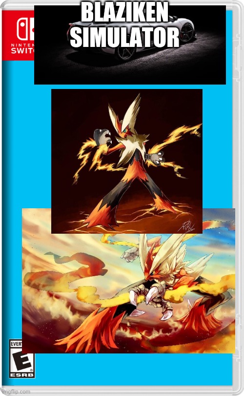 Nintendo Switch | BLAZIKEN SIMULATOR | image tagged in nintendo switch | made w/ Imgflip meme maker