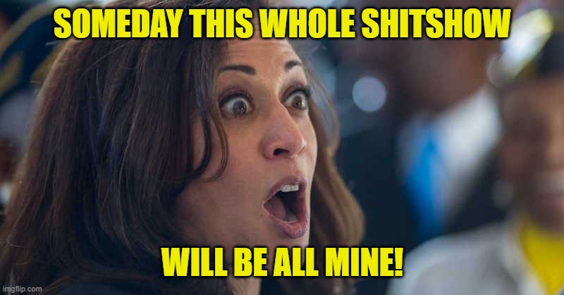 kamala harriss | SOMEDAY THIS WHOLE SHITSHOW WILL BE ALL MINE! | image tagged in kamala harriss | made w/ Imgflip meme maker