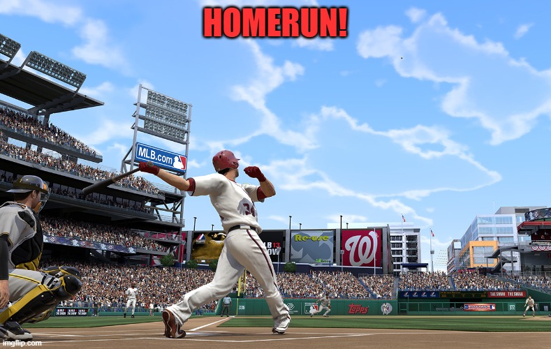 Homerun | HOMERUN! | image tagged in homerun | made w/ Imgflip meme maker