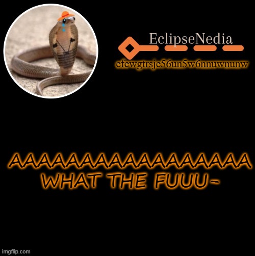 . | efewgtrsje56un5w6nnuwnunw; AAAAAAAAAAAAAAAAA
WHAT THE FUUU- | made w/ Imgflip meme maker