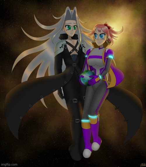 Sayori and Sephiroth, are you two ok? | made w/ Imgflip meme maker