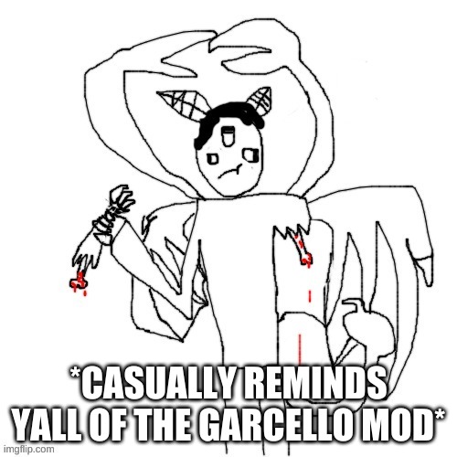 Carlos eating his arm | *CASUALLY REMINDS YALL OF THE GARCELLO MOD* | image tagged in carlos eating his arm | made w/ Imgflip meme maker