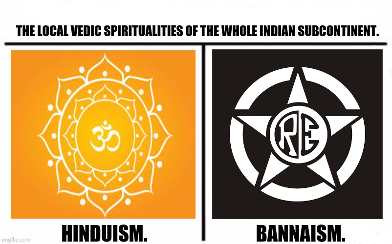 Who Would Win Blank | THE LOCAL VEDIC SPIRITUALITIES OF THE WHOLE INDIAN SUBCONTINENT. HINDUISM.                              BANNAISM. | image tagged in memes,cleveland indians,spirituality | made w/ Imgflip meme maker