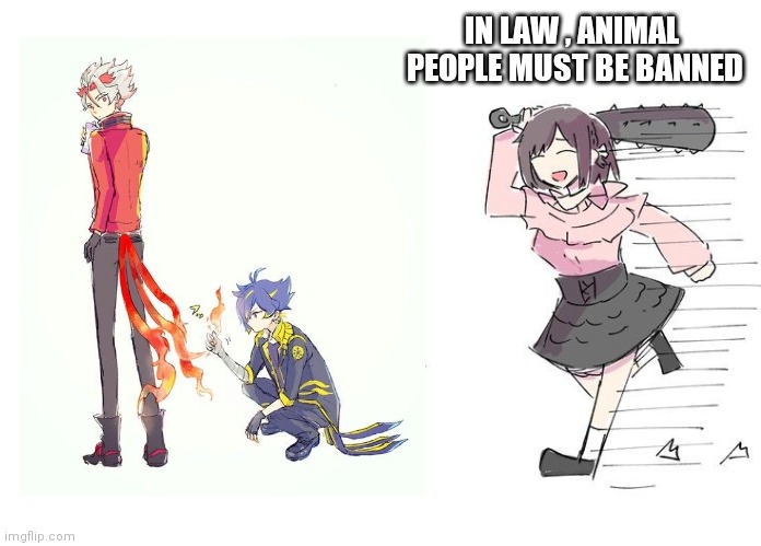 SB69 VS project sekai  part 4 | IN LAW , ANIMAL  PEOPLE MUST BE BANNED | image tagged in comics/cartoons,anime meme | made w/ Imgflip meme maker