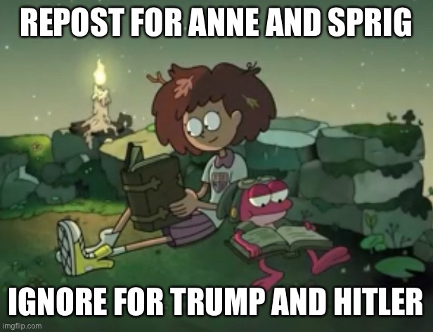 REPOST FOR ANNE AND SPRIG; IGNORE FOR TRUMP AND HITLER | made w/ Imgflip meme maker