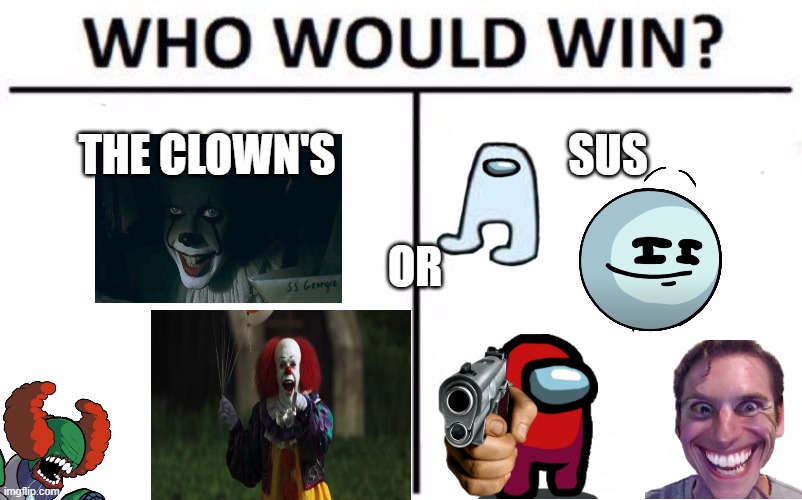 ⠀ | THE CLOWN'S; SUS; OR | made w/ Imgflip meme maker