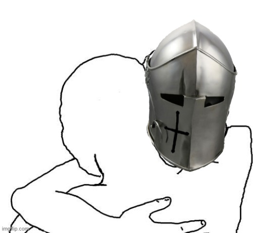 link in comms | image tagged in crusaders hug | made w/ Imgflip meme maker