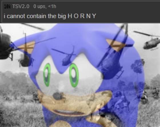 Memories. | image tagged in i cannot contain the big h o r n y,sonic veitnam war | made w/ Imgflip meme maker