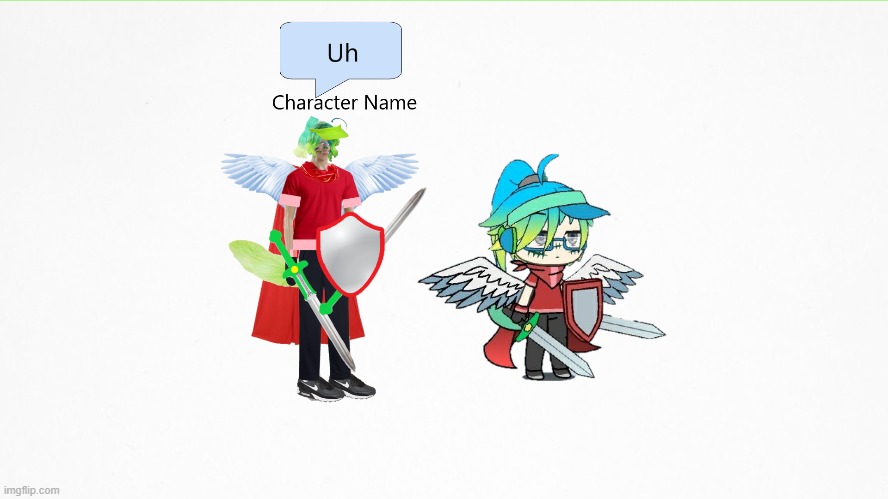 i made Charactery in real life | image tagged in gacha life,in real life,charactery,glitch,character name | made w/ Imgflip meme maker