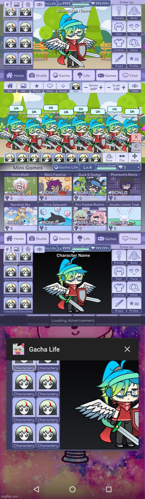 Charactery Glitch 2 Times a day again! Today is may 23rd and I had this Glitch 4 times! 2/16 4/30 and 5/23 of 2021 | image tagged in charactery,character name,glitch,gacha life | made w/ Imgflip meme maker