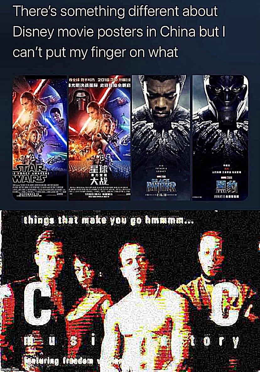 Calling out racism in China as well? All in a day's work @ Politifake | image tagged in china,racist,racism,disney,movies,black panther | made w/ Imgflip meme maker
