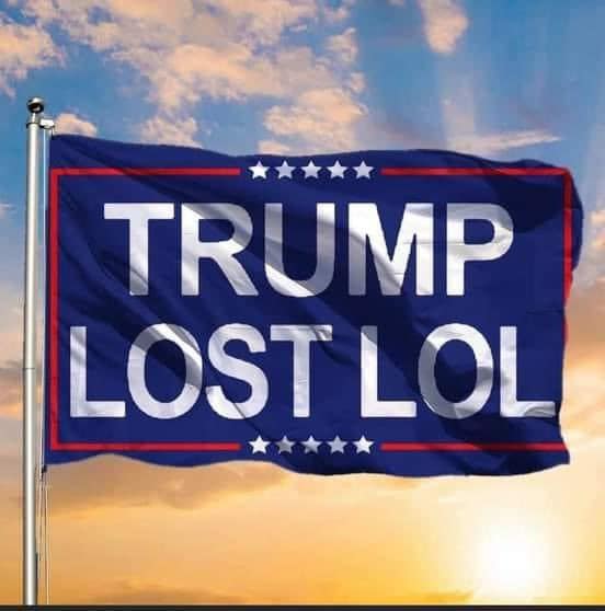 High Quality Trump lost lol flag Blank Meme Template