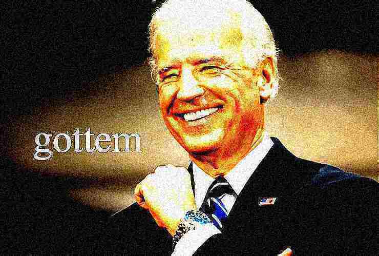 High Quality Joe Biden gottem fist deep-fried Blank Meme Template