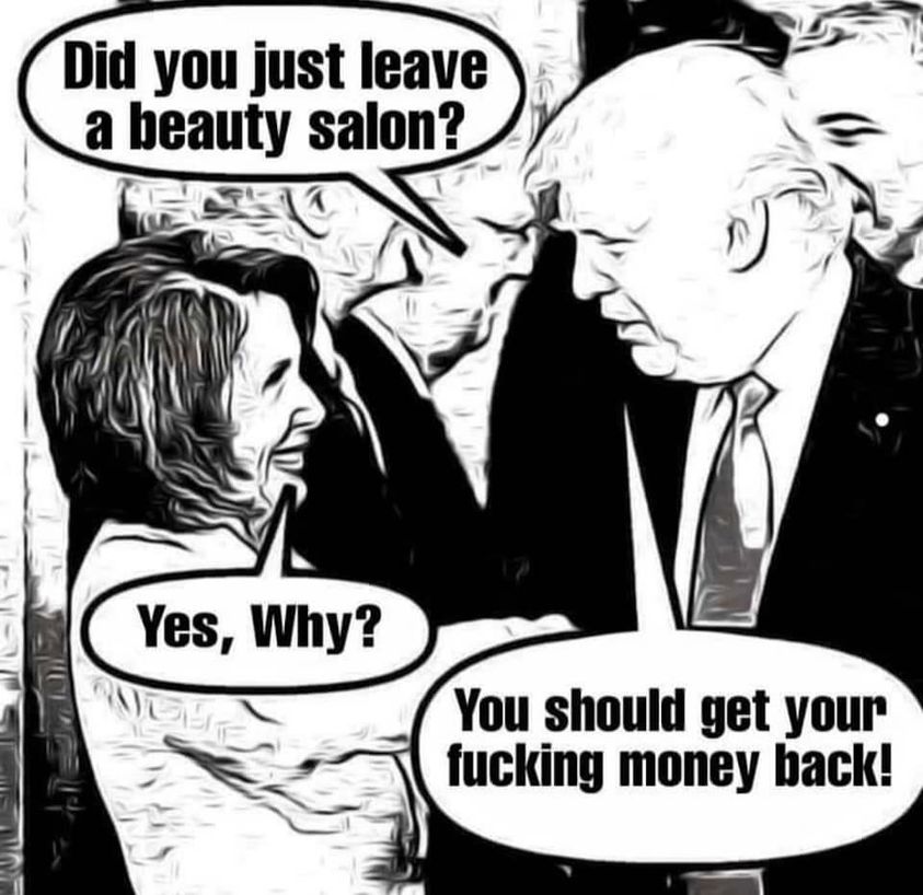 Nancy Pelosi just left beauty salon Blank Meme Template