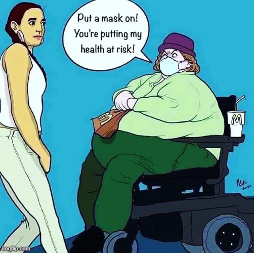 hahahahahaha what a fatso, maga | image tagged in wheelchair face mask,maga,wheelchair,disabled,repost,conservative logic | made w/ Imgflip meme maker