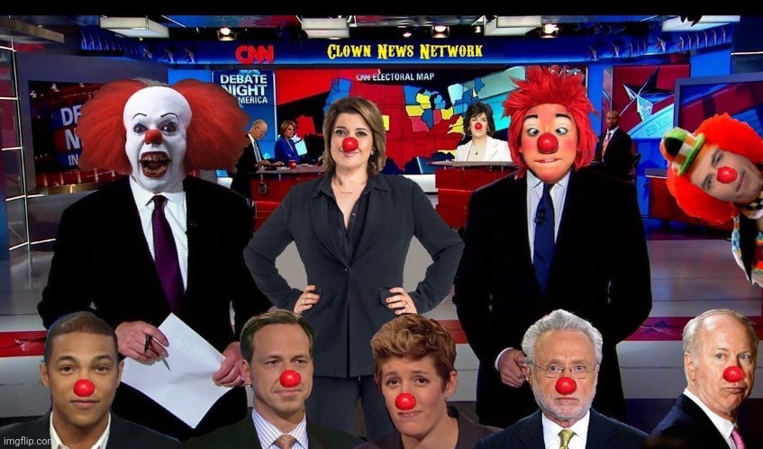 CNN: Clown News Network | image tagged in cnn clown news network | made w/ Imgflip meme maker