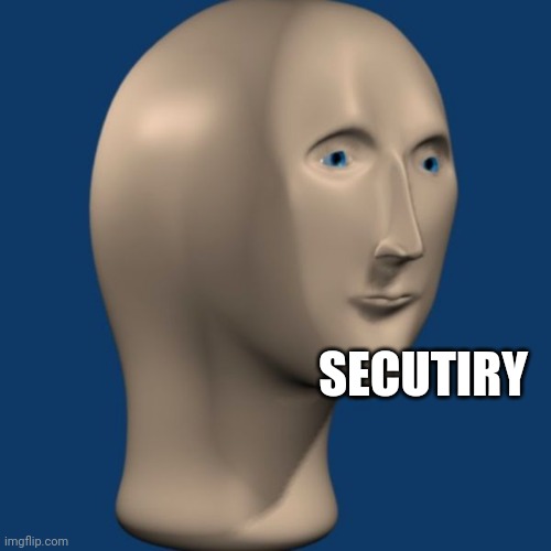 Used in comment | SECUTIRY | image tagged in meme man | made w/ Imgflip meme maker