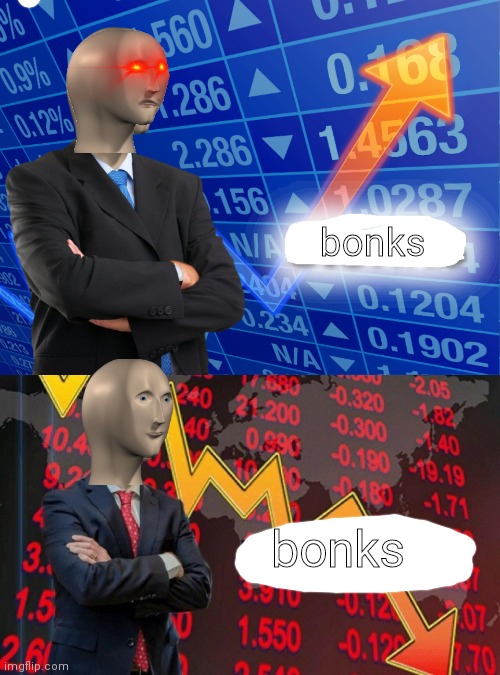 bonks; bonks | image tagged in empty stonks,not stonks | made w/ Imgflip meme maker