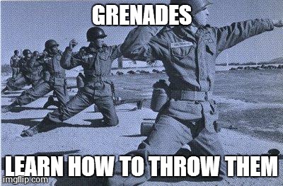 GRENADES LEARN HOW TO THROW THEM | made w/ Imgflip meme maker