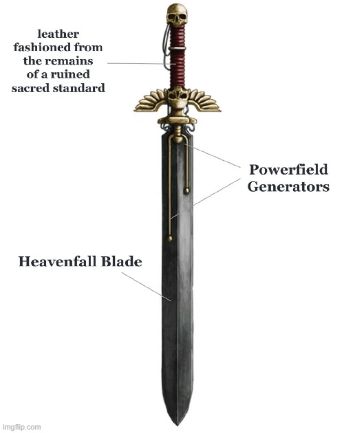 a very holy sword, the heavenfall blade, also known as the blade of secrets. | made w/ Imgflip meme maker