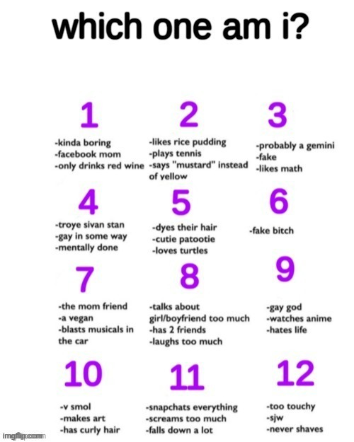 I think I'm a mix of 11 and 9 lmfao | made w/ Imgflip meme maker