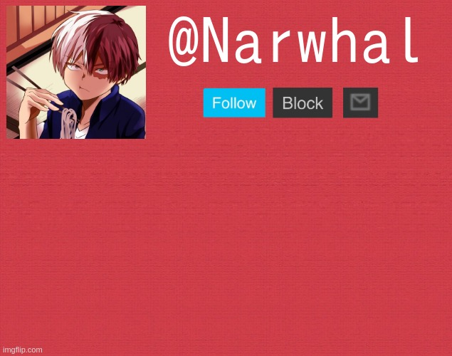 High Quality shoto narwhal announcement temp Blank Meme Template