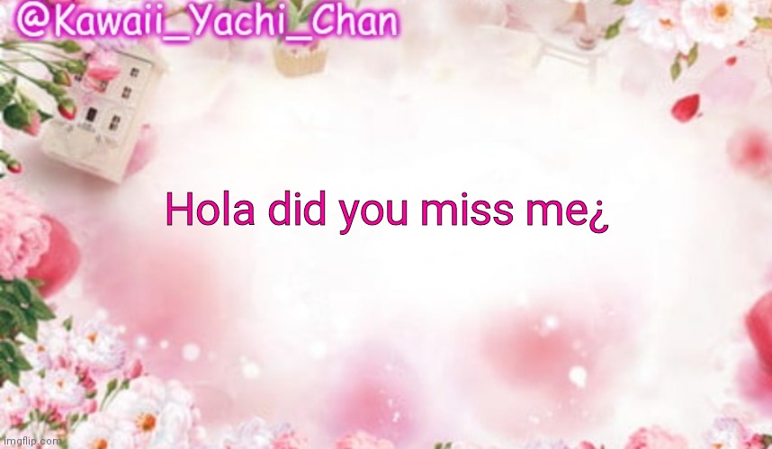Yachi's follower temp | Hola did you miss me¿ | image tagged in yachi's follower temp | made w/ Imgflip meme maker