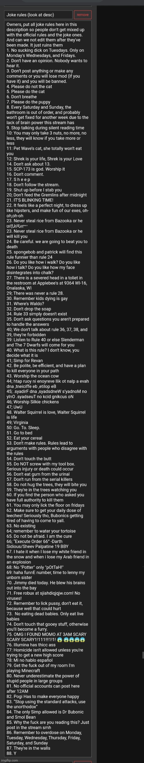 88 fucking joke rules | made w/ Imgflip meme maker